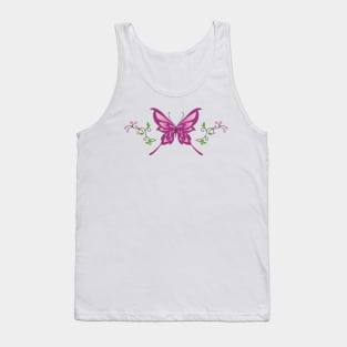 Purple Butterfly Tank Top